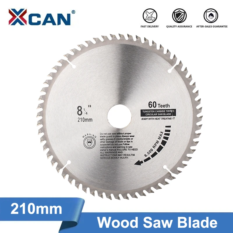 XCAN 210x30mm brzeszczot tarczowy 24T 48T 60T 80T brzeszczot do pił TCT z końcówką węglikową tarcza do cięcia drewna do elektronarzędzi