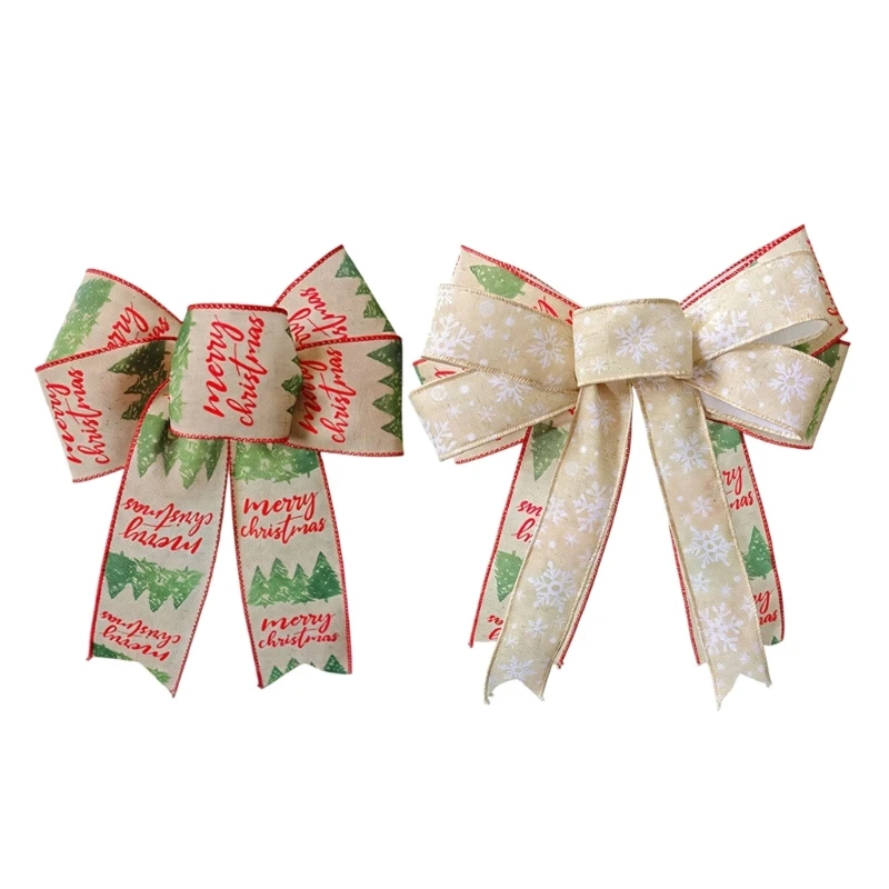 6 Stück Weihnachtsbaum-Schleife zum Aufhängen, Dekoration für Tür, Wand und Party-Hintergrund, 3 x – Detail 1