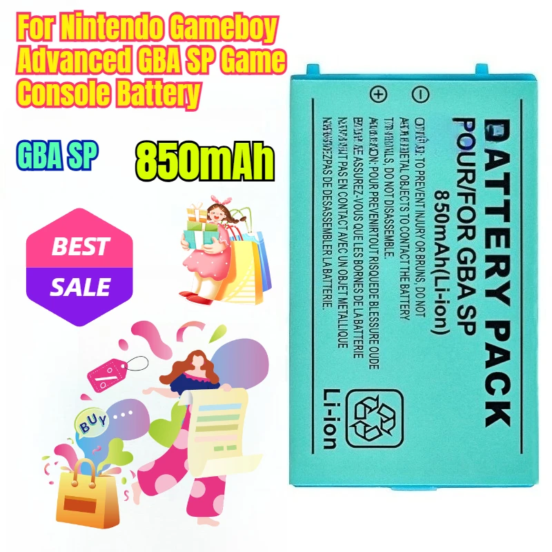 

850mAh for Nintendo Gameboy Advanced GBA SP Game Console Battery