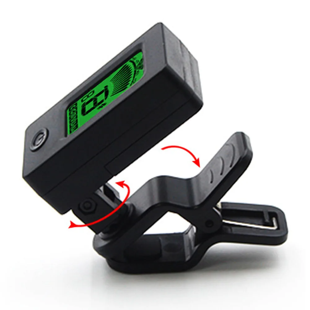 1pc Guitar Tuner Charging Rotatable Guitar Tuner Tunning Acoustic Electric Guitar Bass Mandolin Accessories Musical Equipment