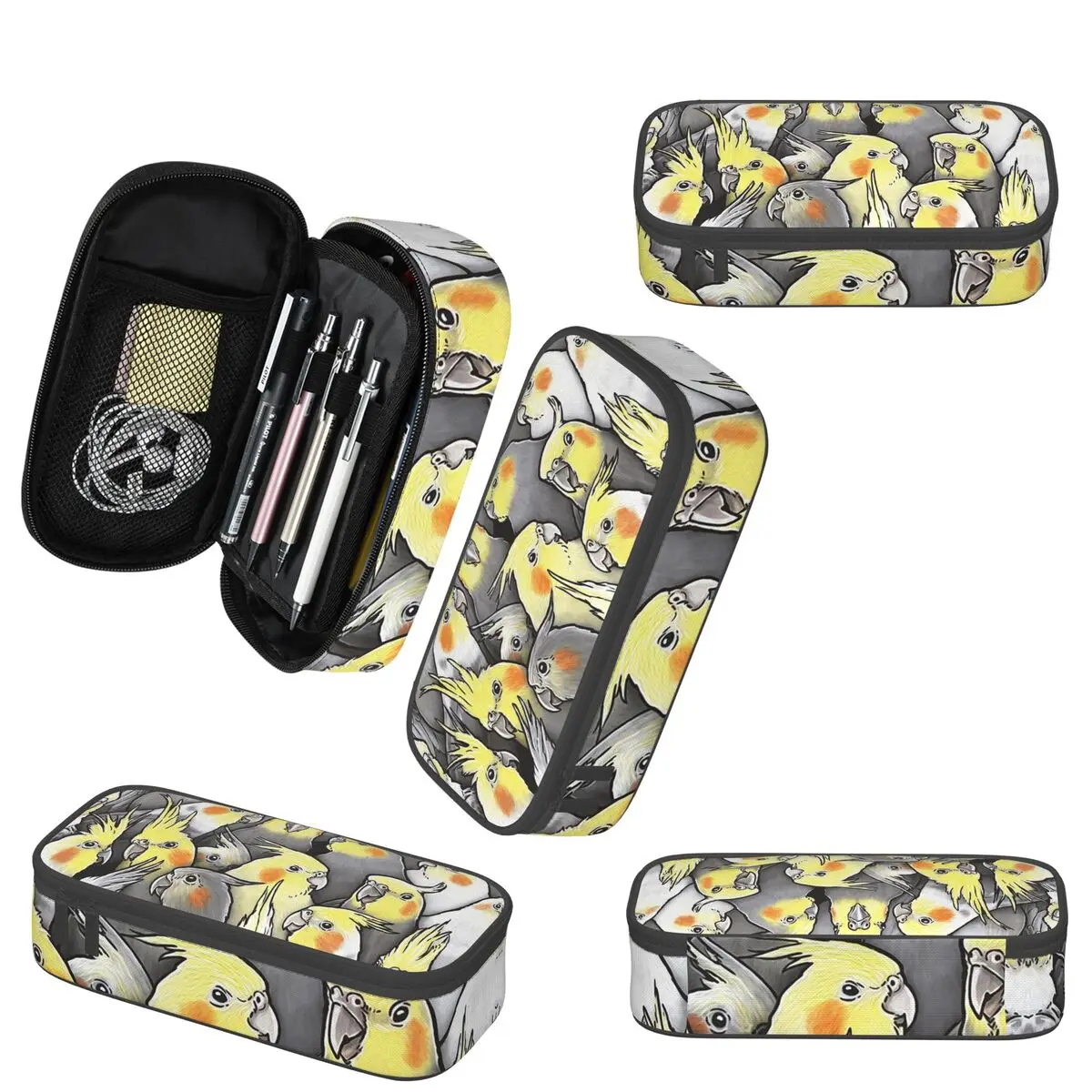 

Cute Cockatiel Bird Pattern Pencil Case for Boy Girl Gifts Pen Box Pencil Bag Stationery Supplies Pen Holder Bag