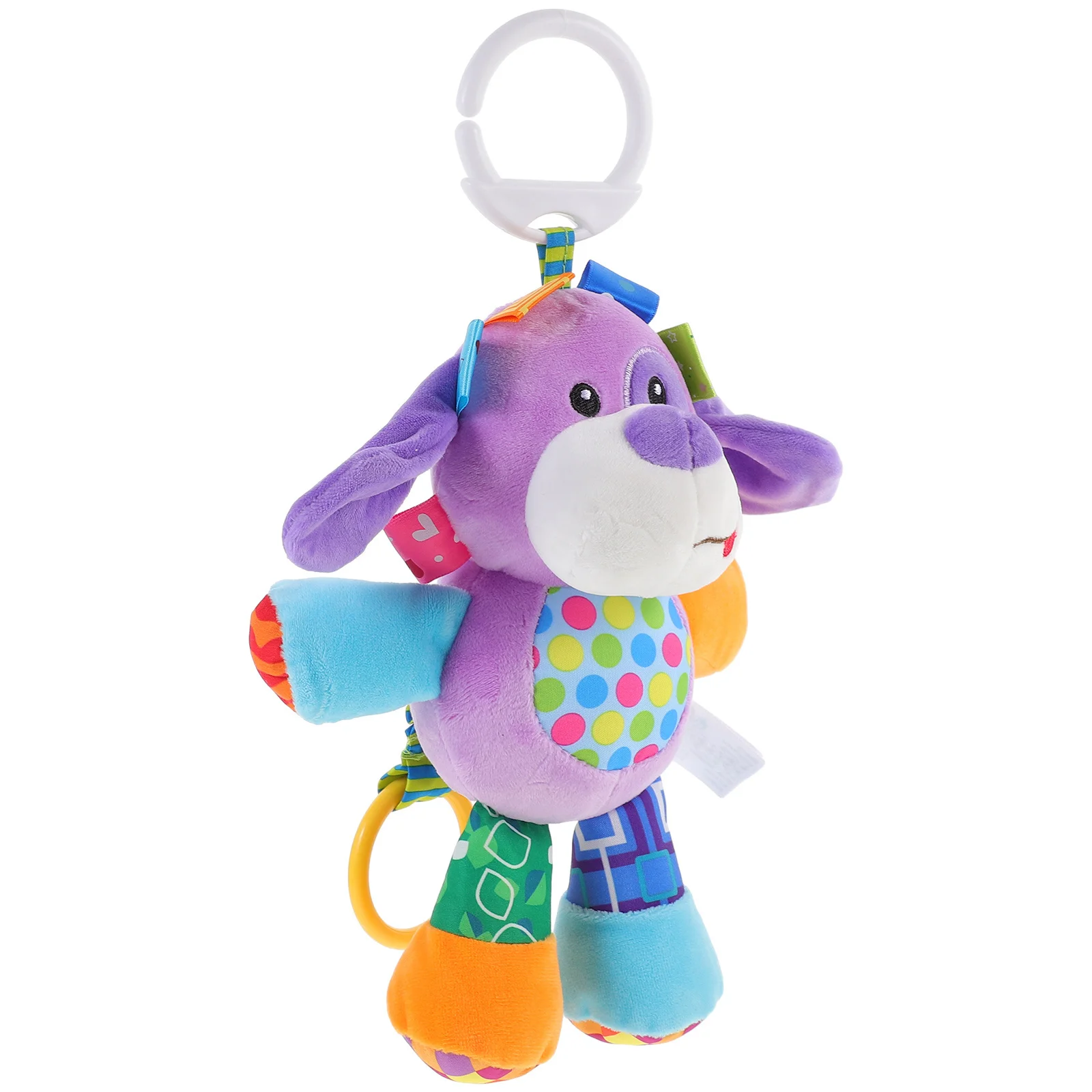 Cão ring-down pacificar berço do bebê educacional infantil recém-nascido desenvolvimento da primeira infância interativo sensorial agarrando sino chocalho