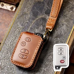 4 Bottons Leatehr Car Key Case for Toyota Prius 30 Alpha Aqua Land Cruiser Auris for Lexus LC 200 2012 2013 2014 Accessories