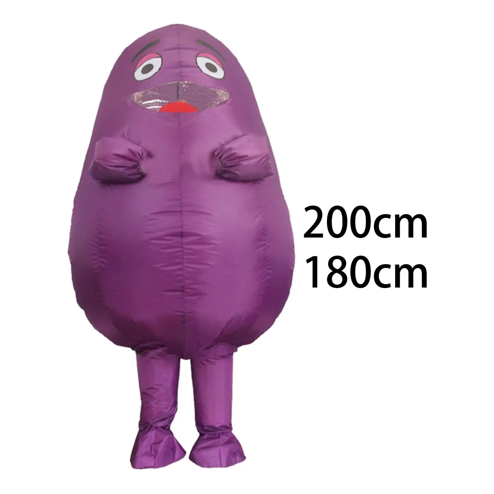 Inflatable Grimace Costume Outfit Dress up Creative Inflatable Costume for Carnival Christmas Stage Show Themed Parties Holiday