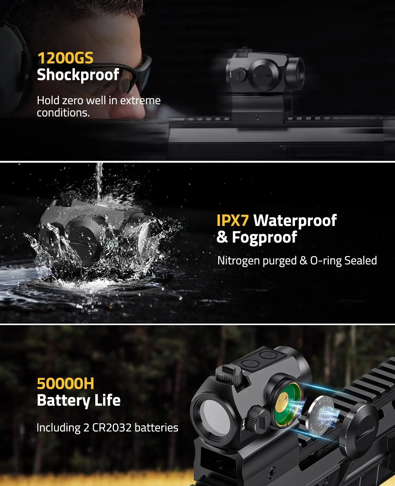 CVLIFE 2 MOA Green Dot Sight 42 MOA نطاق مشاهد عاكس دائري مع ناهض مشترك مطلق وحامل منخفض لـ Picatinny 21 مم