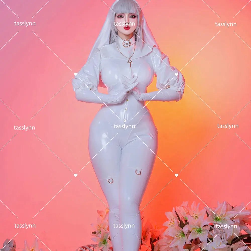 Sexy Chowbie Sweet Black White Nun Cosplay Costumes Uniform Hot Anime Cosplay Sexy Girls Dark Reign Charlotte Cosplay Costume