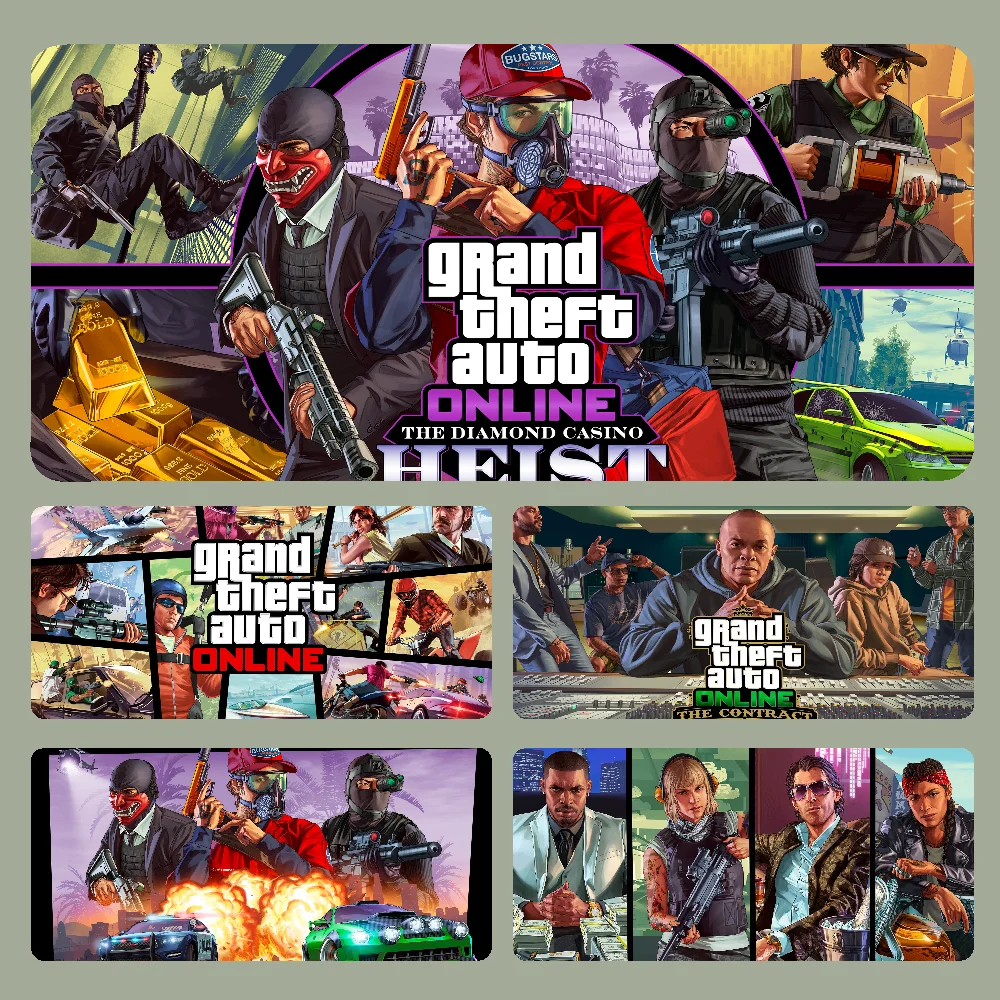 

Классный коврик для мыши G-Grand Theft Auto Gta, большой игровой коврик для мыши, утолщенный Настольный Коврик для компьютерной клавиатуры