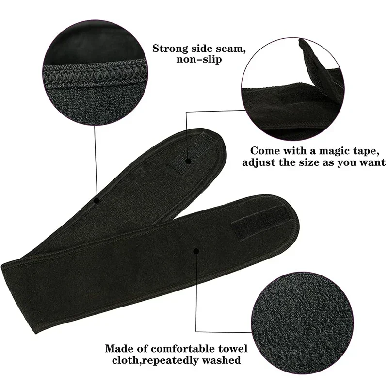 Fascia per capelli morbida regolabile per donna - Yoga, Spa, Doccia, Trucco, Lavare il viso Accessorio per capelli antiscivolo