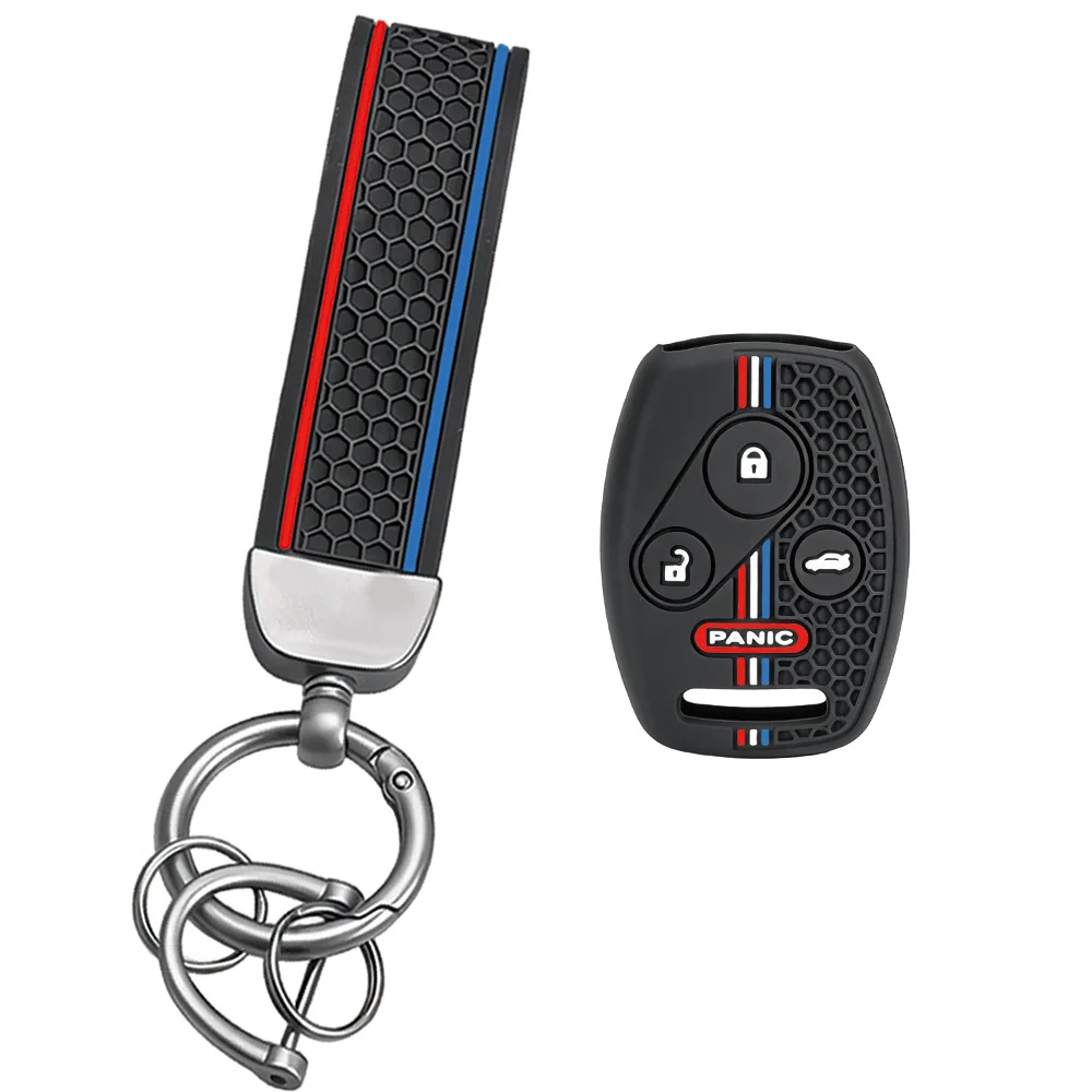 Soft Silicone 4 Buttons Key Fob Cover Fit Honda Civic Accord CRV Jazz SRV FRV Pilot Remote Key Protector Shell Auto Accessory