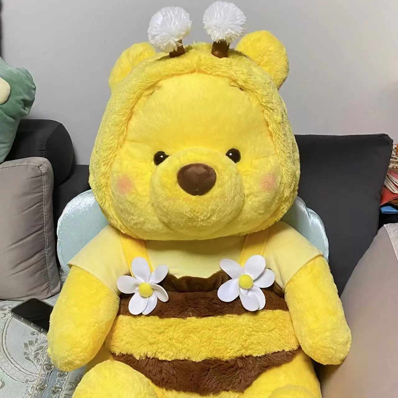 

35-80cm Pooh Bear Little Bee Cute Doll Anime Figures Cartoon Plush Toy Decoration Plush Toy Kawaii Periphery Gift Disney