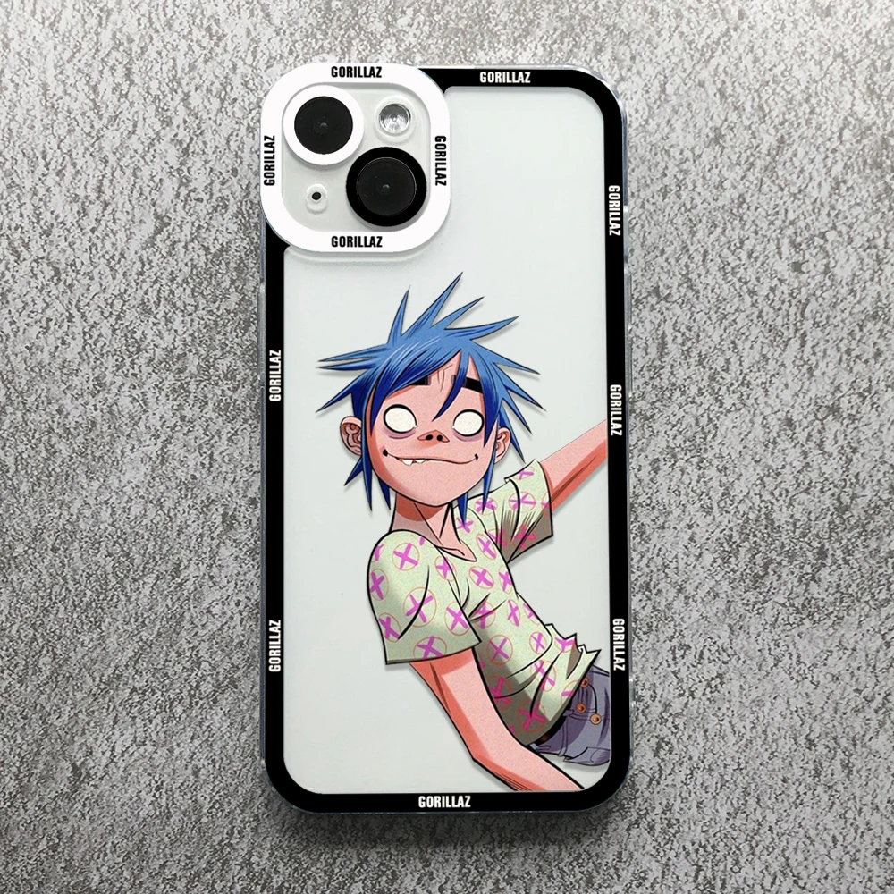 Gorillaz moda kılıf Samsung S 20 21 22 23 artı S 22 23 ULTRA S21FE şeffaf durumda kullanılabilir
