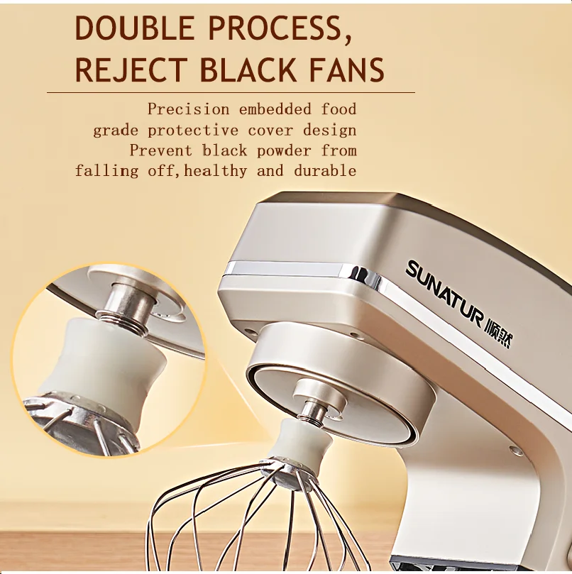 SUNATUR Electric Kitchen Blender Machine: Stand Mixer with Planetary Beater Automatic Mix Support for Dough Efficient Processor