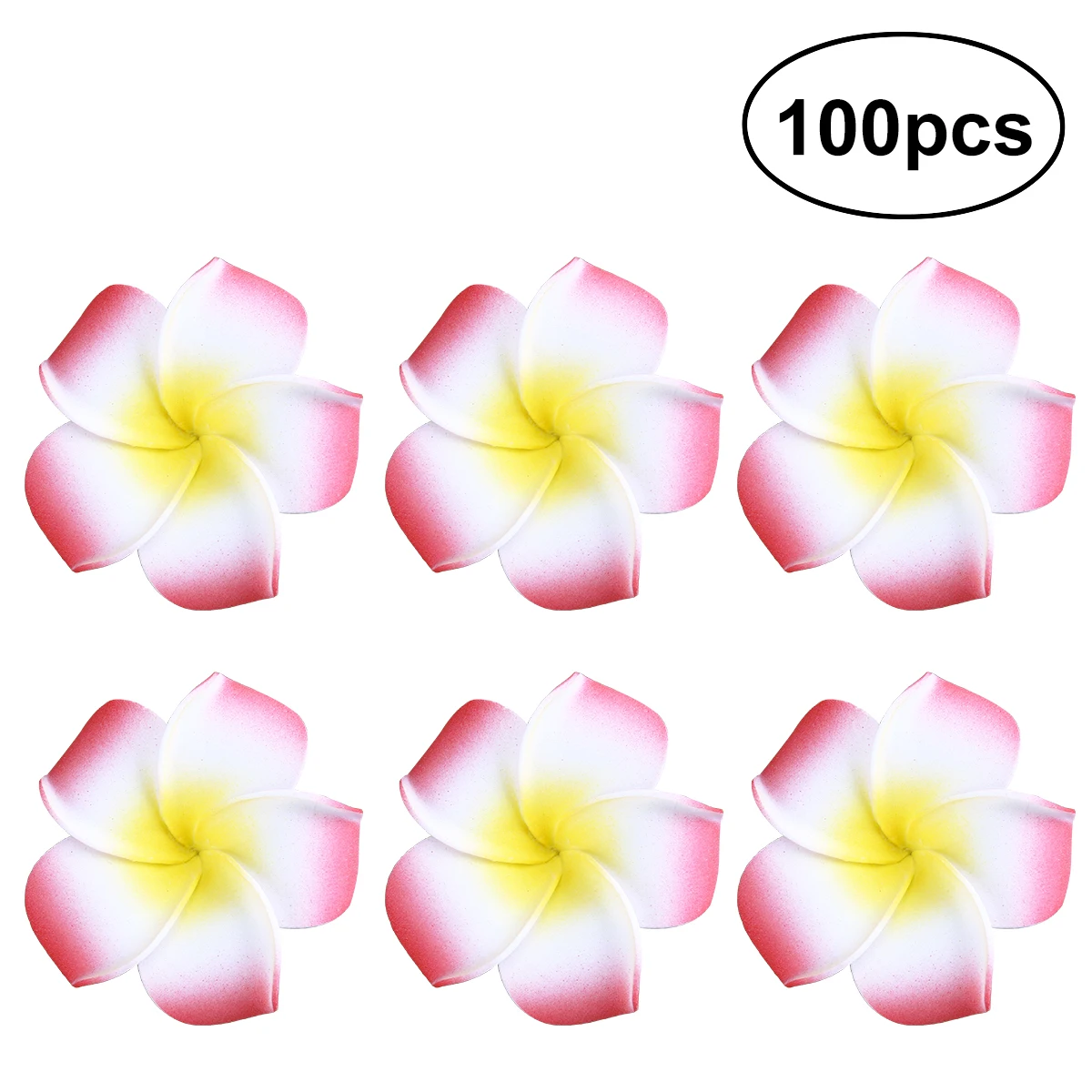 

100 Pcs Flowers Foam 6CM Wedding Decoration Flower Red Lifelike Wedding Party Hair Clip Beads Pendants Decoration