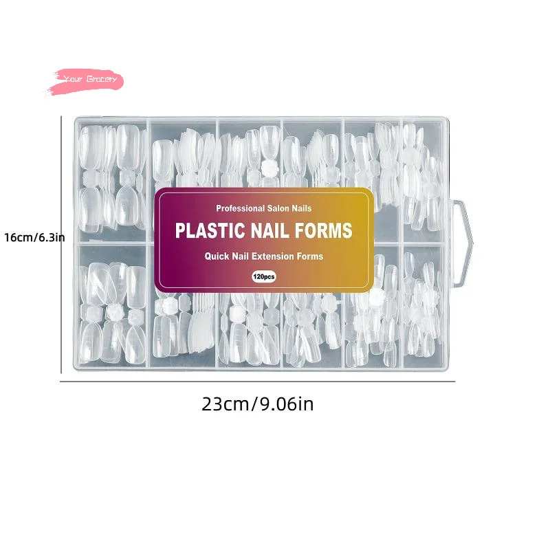 240 قطعة أشكال الأظافر على الوجهين مجموعة ل جل الأكريليك ملحقات الأظافر اللوز التابوت الأشكال DIY بها بنفسك مانيكير ثنائي الاستخدام مسمار أدوات الرسم عدة #6