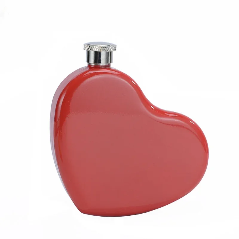 Love Heart Shape Hip Flask 4-5oz Red Heart Design Banana Hip Flask Lips Shape Creative Small Flagon