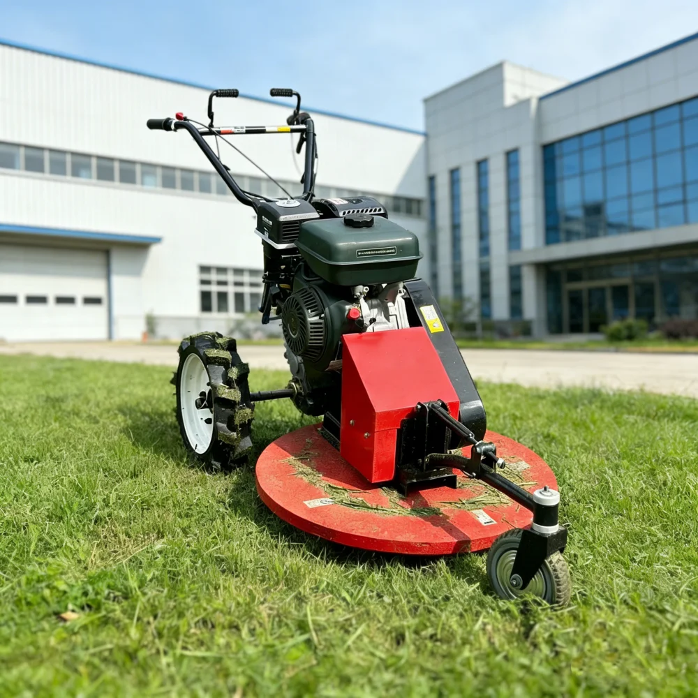 Farm Machinery Grass Trimmer Mini Hand Held Walking Tractor Mounted Front 2 Disc Lawn Mower