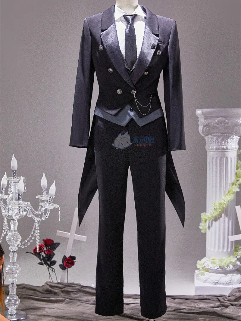 

Ciel Phantomhive Suit Cosplay Costume Anime Black Butler Game Uniforms Activity Party Role-play Clothing Sizes S-XL 2024 NEW