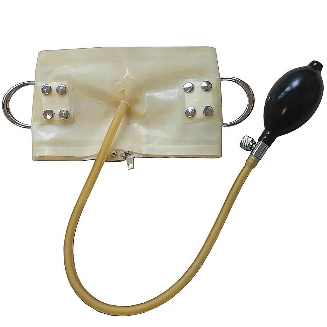Sexy Latex Neck Choker Inflatable Collar Corset with Back Zip Handmade RLA122