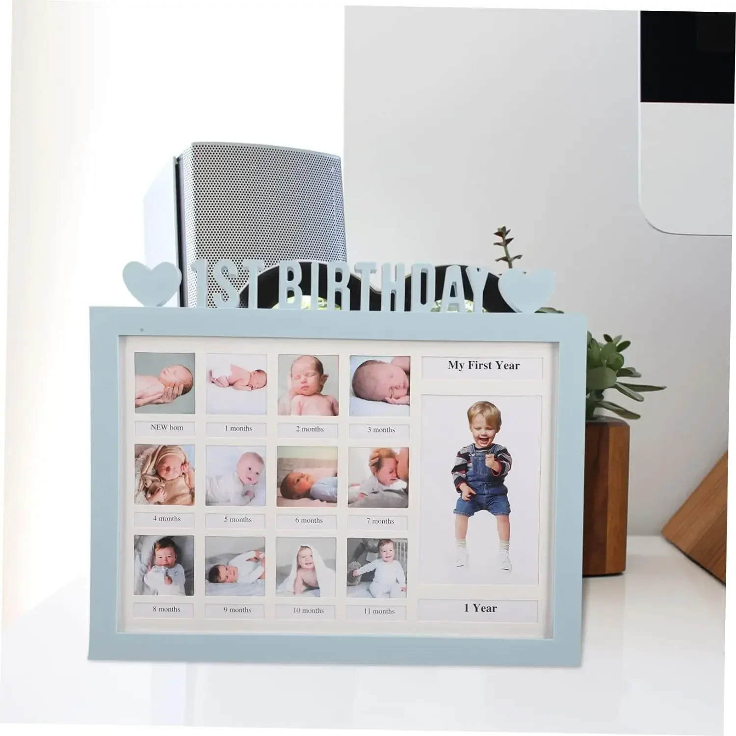 1ST BIRTHDAY Baby Creative 12 Months Growth Record Photo Frame Birthday Party Commemorative PP Plastic Photo Frame Commemorative