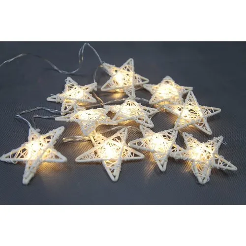 Nettenevime Decorative Wire Mesh Star LED Decorative Pendulum LED Ornament Night Lamp