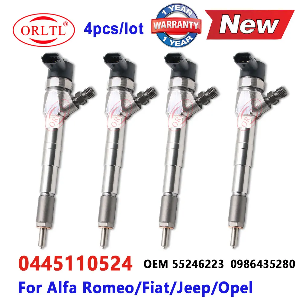

0445110524 New Diesel Fuel Injector Nozzle 55246223 For FIAT 500L ALFA ROMEO LANCIA DOBLO TIPO VAUXHALL OPEL COMBO 1.6D 4PCS