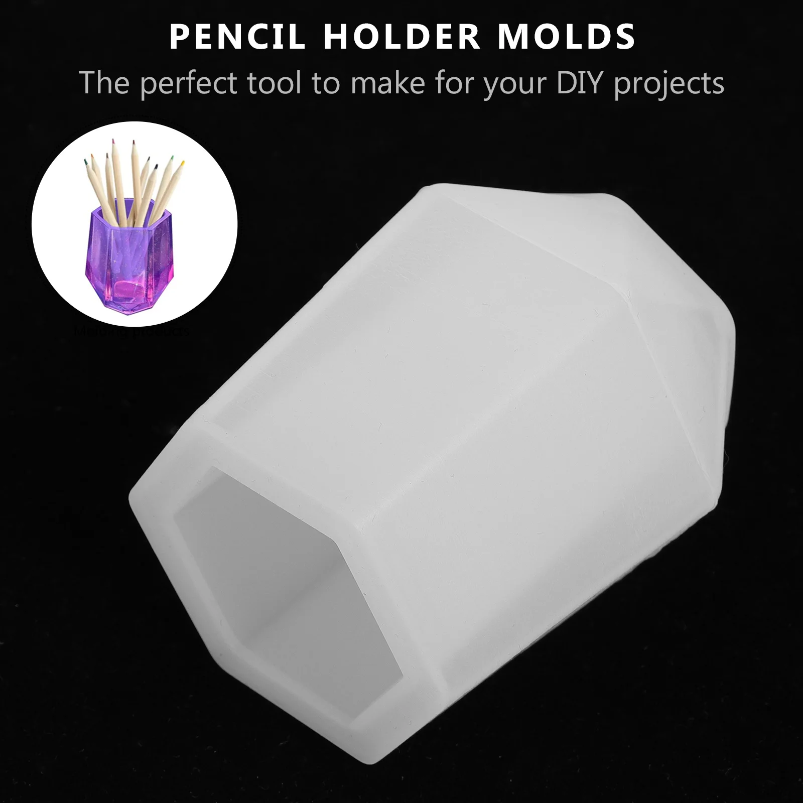 

2Pcs Silicone Pencil Holder Molds Heat Resistant DIY Pen Storage Silicone Molds Easy Clean Reusable Pen Container for Handicraft