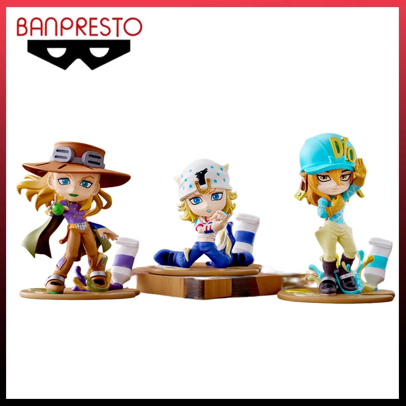 

PalVerse Pale JoJo Steel Ball Run: Джонни, Гирос, Диего — мини-фигурки из ПВХ 7-10 см, набор в закрытой упаковке, подарки, игрушки, модели, оригинальный гараж-кит