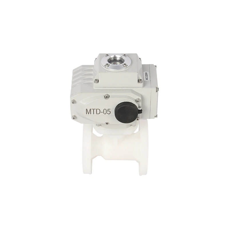 Flange elétrica motorizada Ball Valve, Regulando a válvula de controle, 220V AC, UPVC, CPVC, FRPP, PPH, PVDF, PN16, 2 Polegada, 0-10V DC