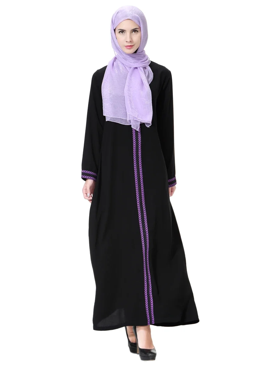 Donne musulmane Modesto Abaya Abbigliamento islamico Dubai Turchia Abito Arabo Jalabiya Eid Ramadan Dubai Caftano Maxi Abito Abito Caftano Nuovo