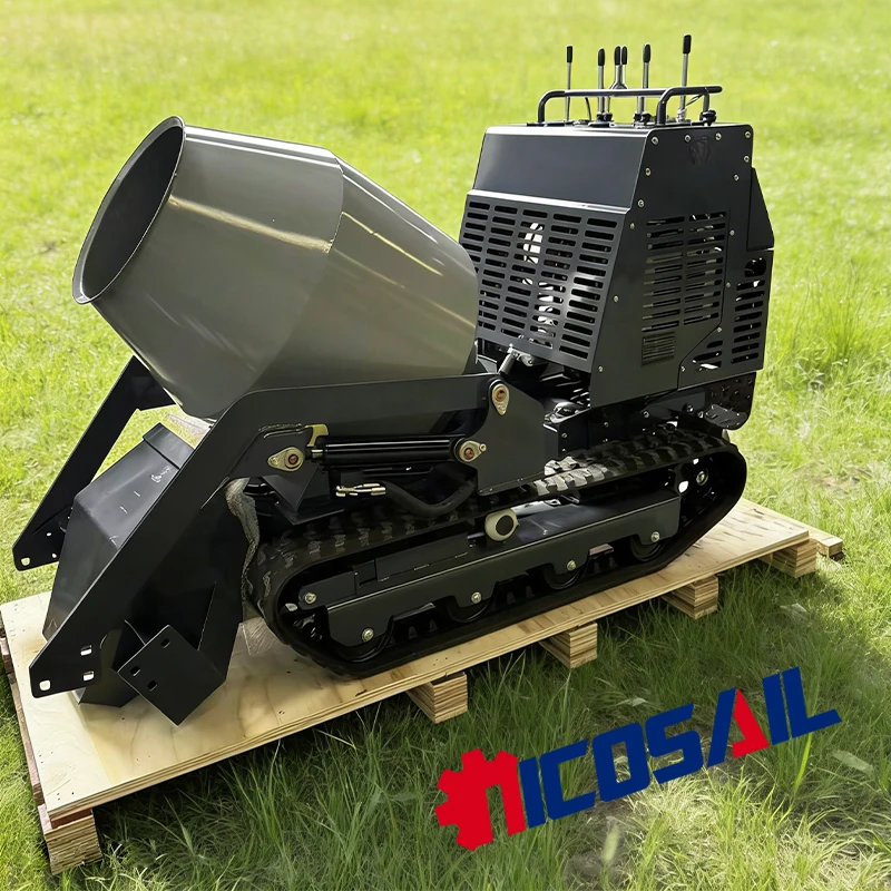 Hydraulic Tipping Mini Dumper CE Euro 5 750kg Crawler Dumper for Agricultural Construction Work with Deposit
