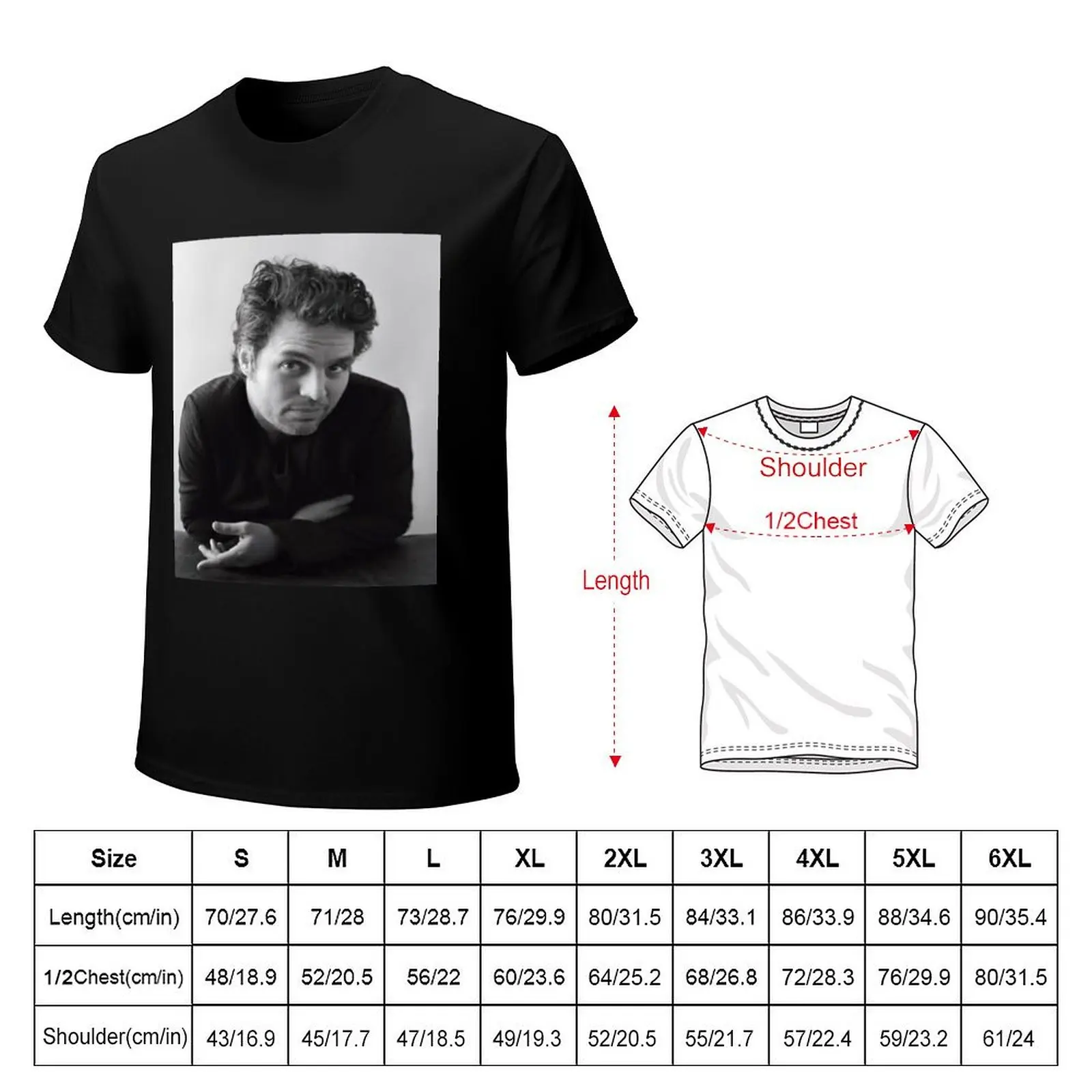 Mark Ruffalo Aesthetic T-Shirt Big Size Crew Neck T-Shirt