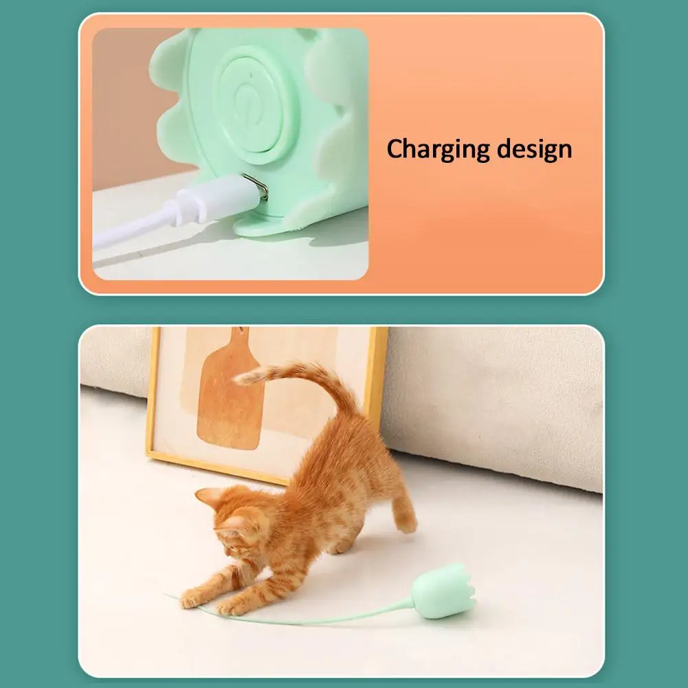 Interactive Cat Toy: Electric Rotating Magic Tail Entertainer for Cats - Self-Amusing, Mood-Boosting