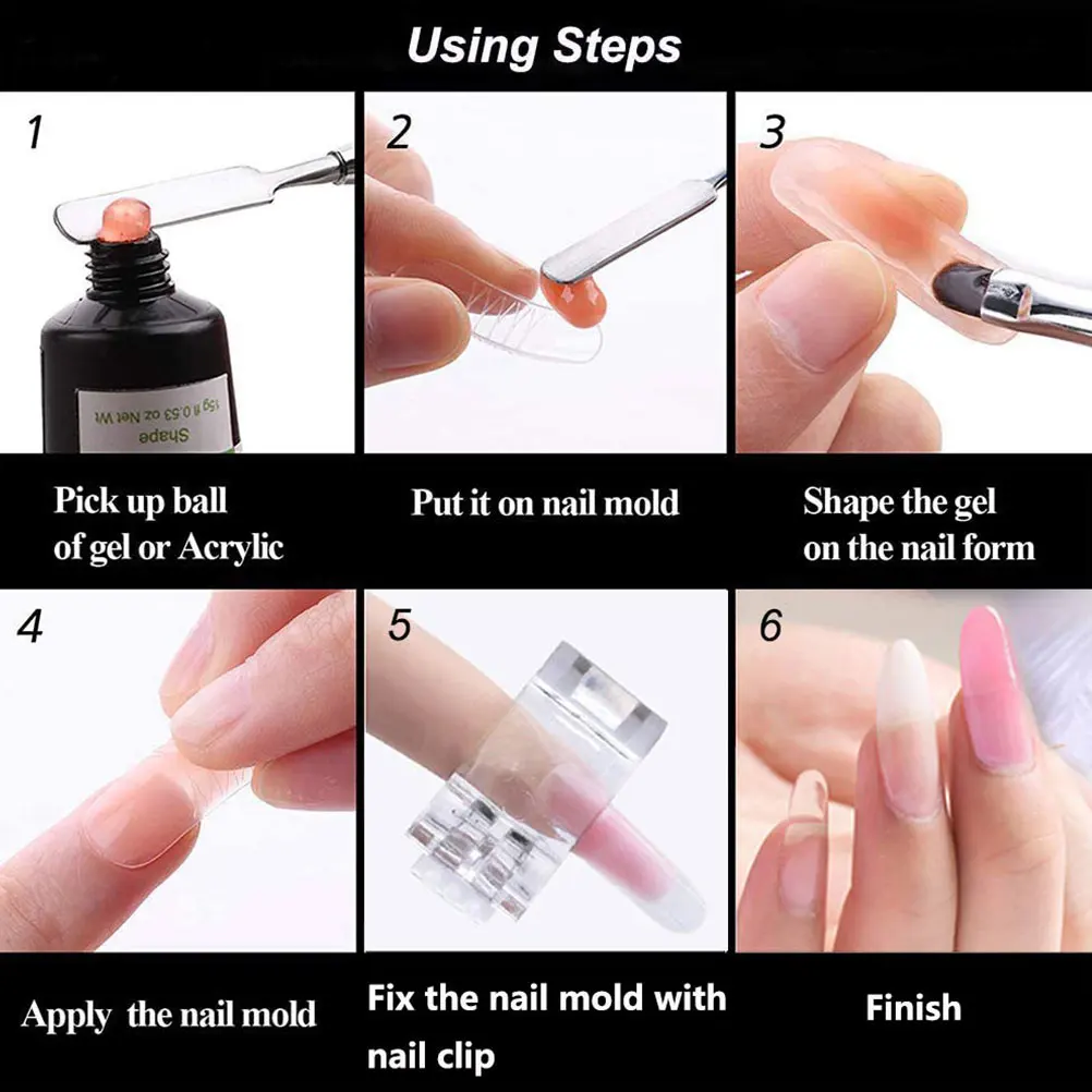 

Manicure Tools Set Nail Tips Art Accessory for Clippers Shaping Clips Mold Abs DIY