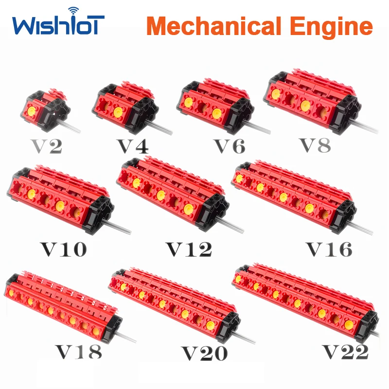 2-Cylinder Engine 19pcs MOC Small Particle Assembly Model Set Building Block set DIY Toys for Christmas Gifts
