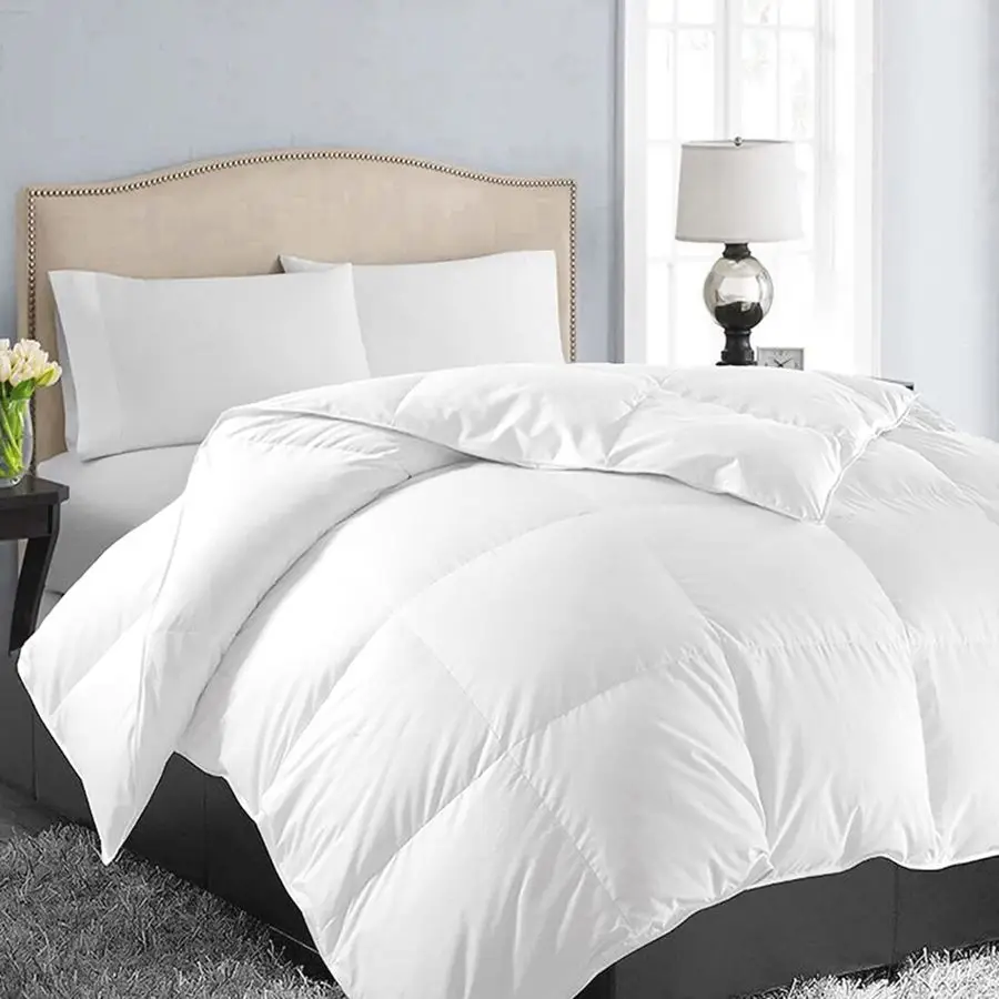 

Queen Size Down Alternative Comforter Quilted Duvet Insert for All Seasons, Soft Lightweight with Corner Tabs, Summer Winter War