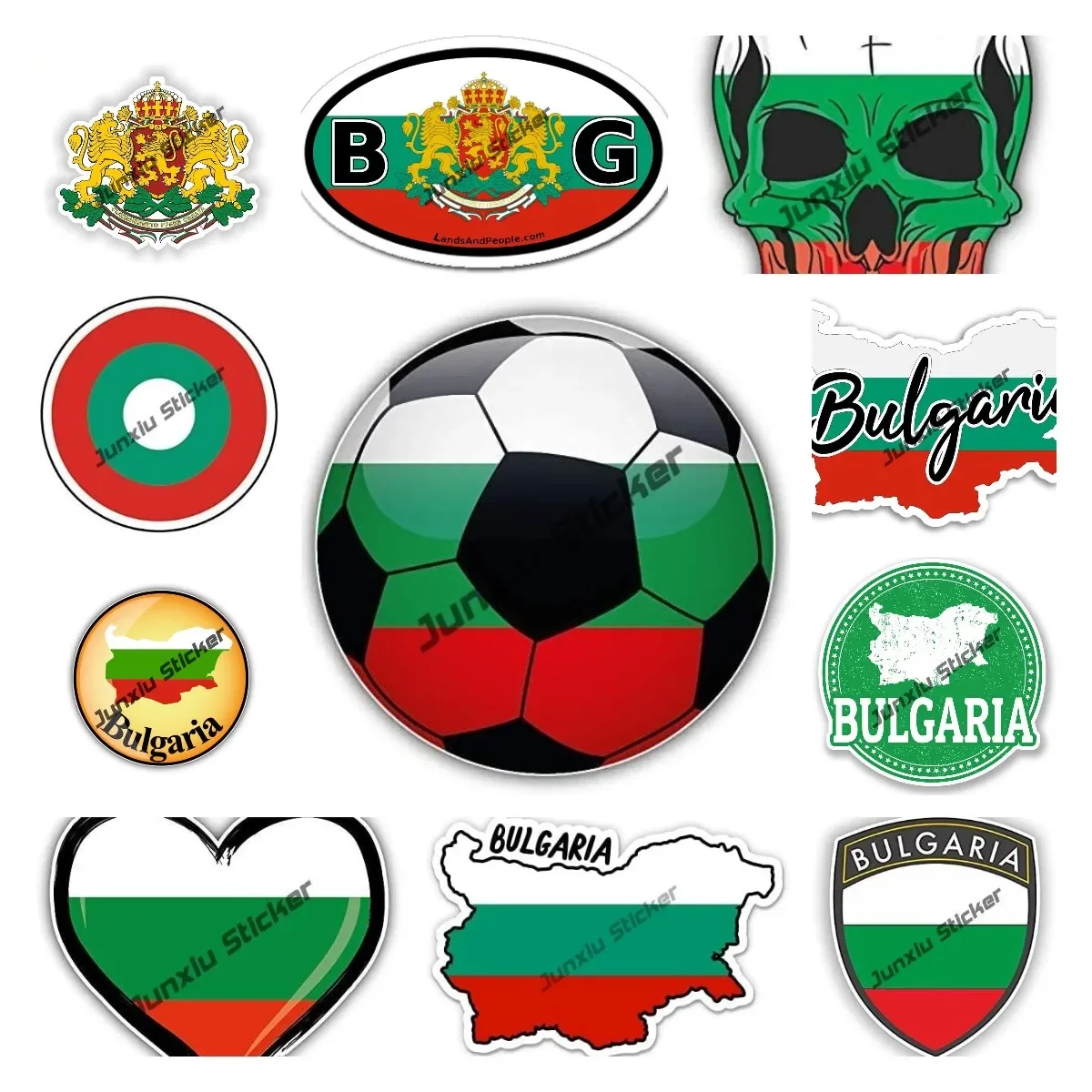 Bulgaria Flag Map Vinyl Stickers BulgariaFootball  Vinyl Decal Bumper Travel BG Flag Accessories Waterproof Car Decal