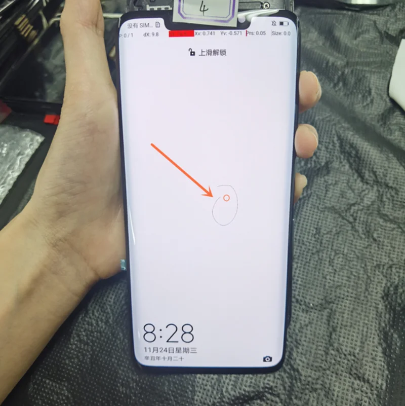 100% Original Super AMOLED For Huawei Mate 20 Pro LCD Display Without Frame No Fingerprint With One Line Or Dot For Mate 20 Pro