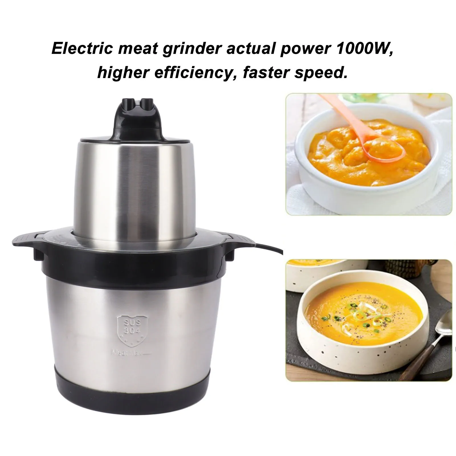 

1000W Stainless Steel Electric Chopper Meat Grinder Mincer Food Processor Slicer Vegetable Food Chopper Meat Slicer Machine