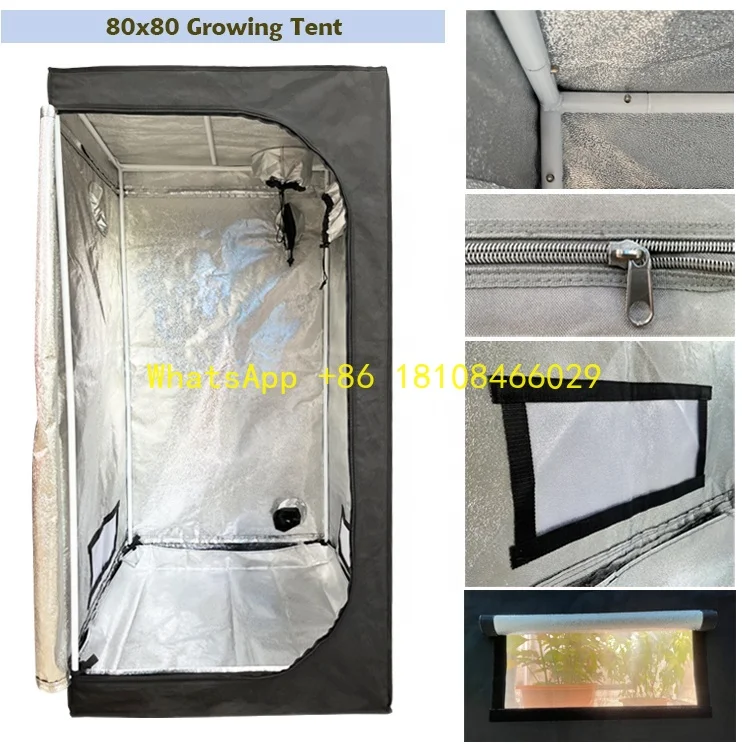 

Filter Indoor Hydroponic Grow System Kit Growing Box80x80 Growing Tent Complete Set 320W LM301H Evo 240W Led Light 4 Inch Air