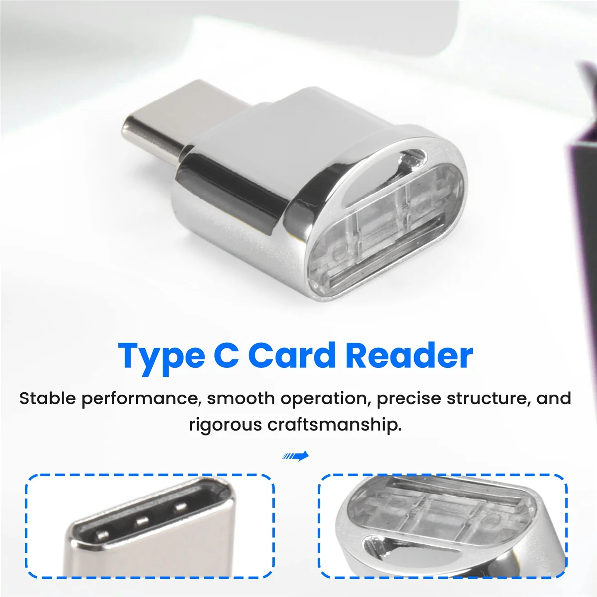 A07I Micro-SD-kaartlezeradapter, USB Type C naar Micro-SD/TF-kaartlezer Micro-SD-kaartadapter voor Type-C,B
