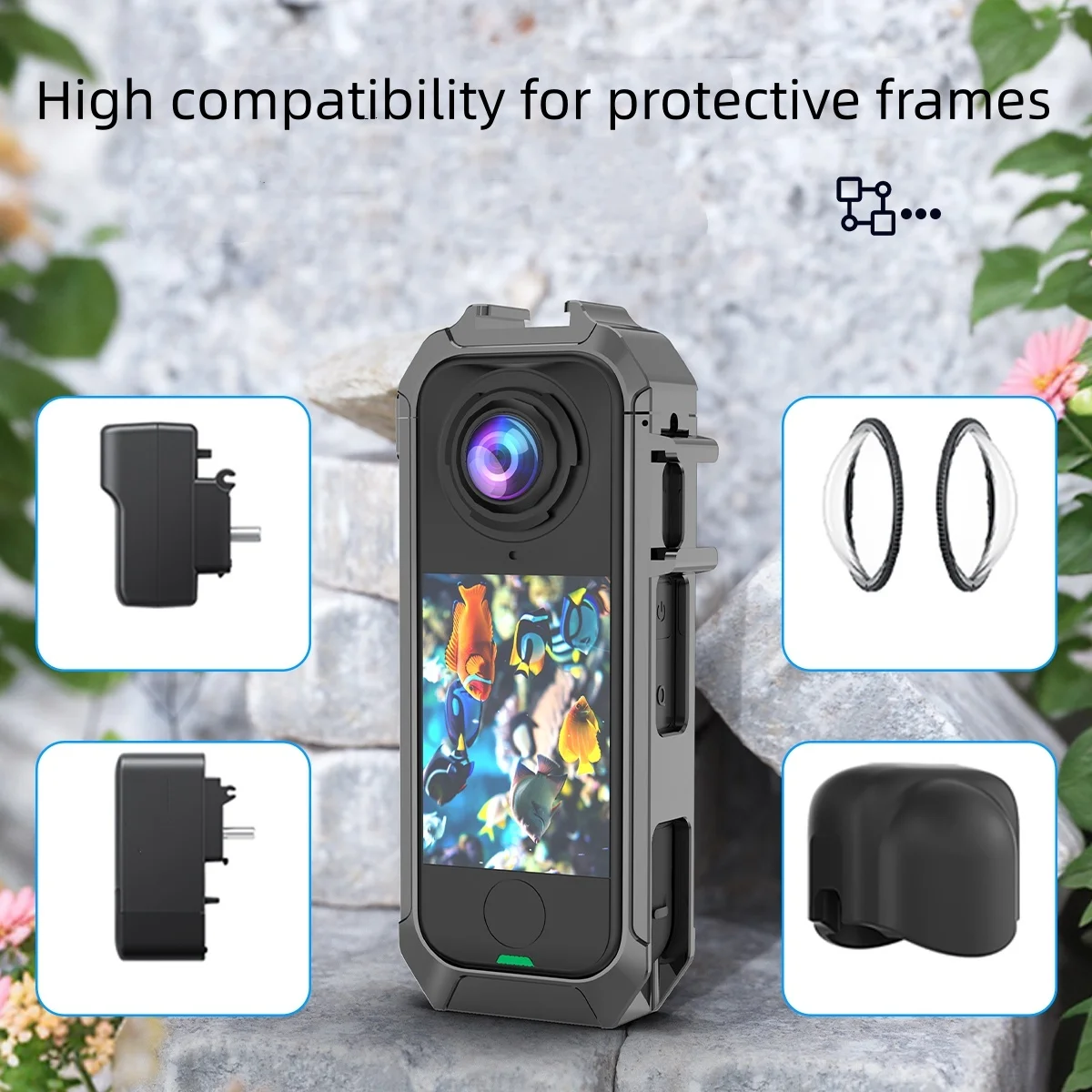 

Aluminum Alloy Protective Case for Insta360 X4 Air Protective Frame Camera Accessories