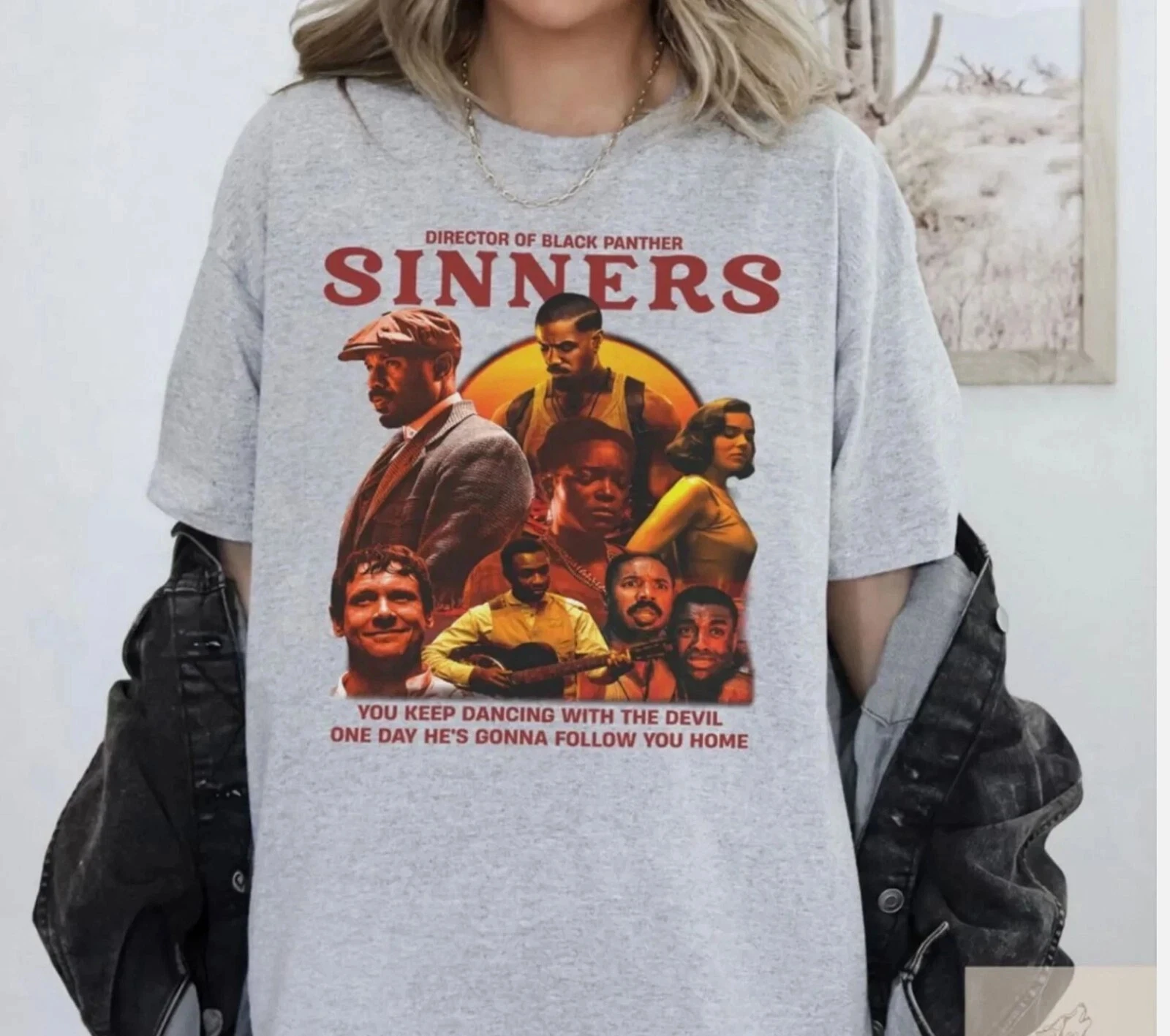 "The Sinner" 영화 티셔츠, 유니섹스 호러 액션 영화 티셔츠, 헤비웨이트 순면 스트리트웨어, 팬 선물 고딕 y2k 탑