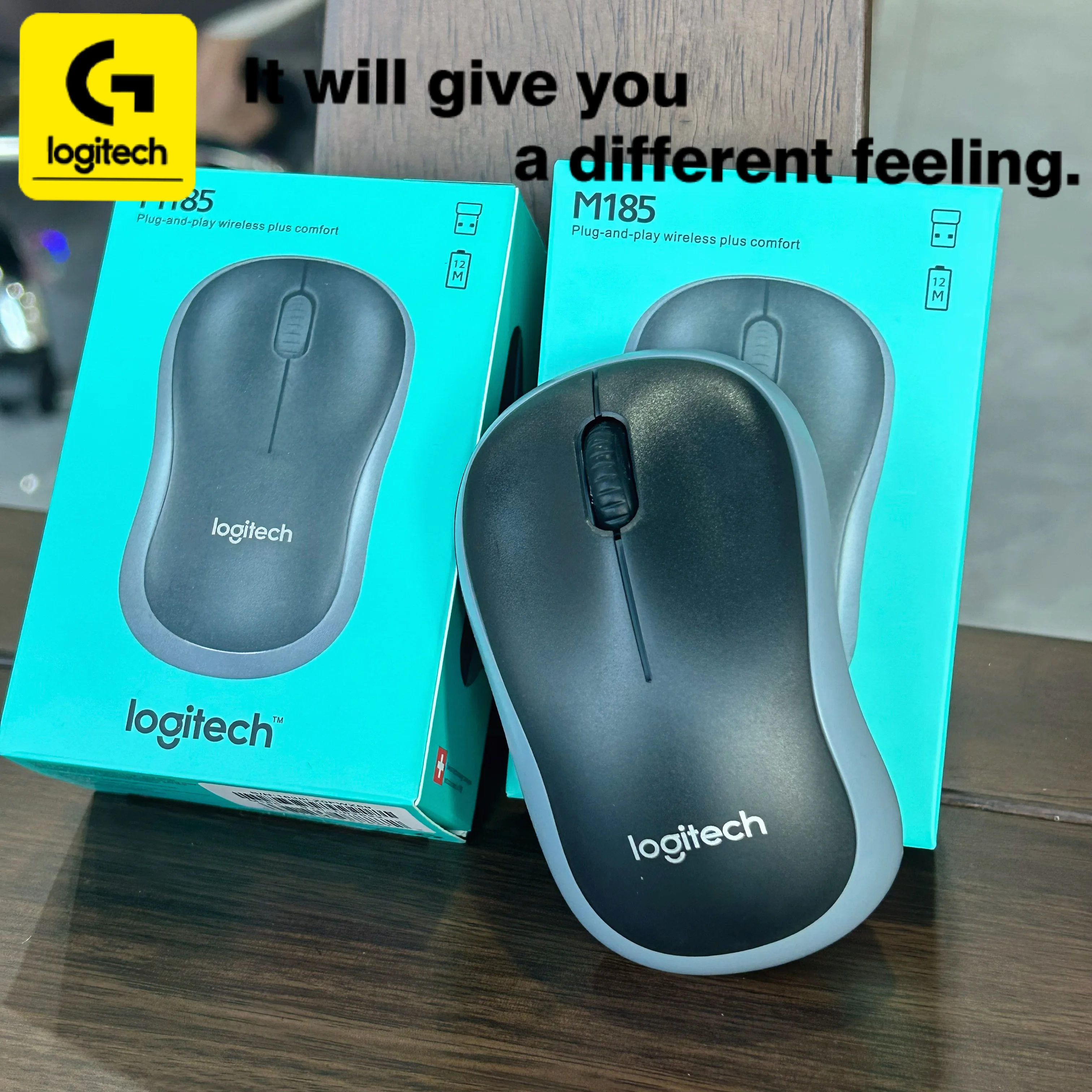 

[Business Companion] Беспроводная мышь Logitech M185, интерфейс USB, 1000 DPI, совместима с Windows и Mac OS