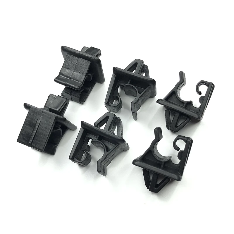20/10Pcs Clips Fastener Black Car Bonnet Hood Prop Support Rod Clamp Clip Kit for Kia for Hyundai 81174-21010 / 8117421010