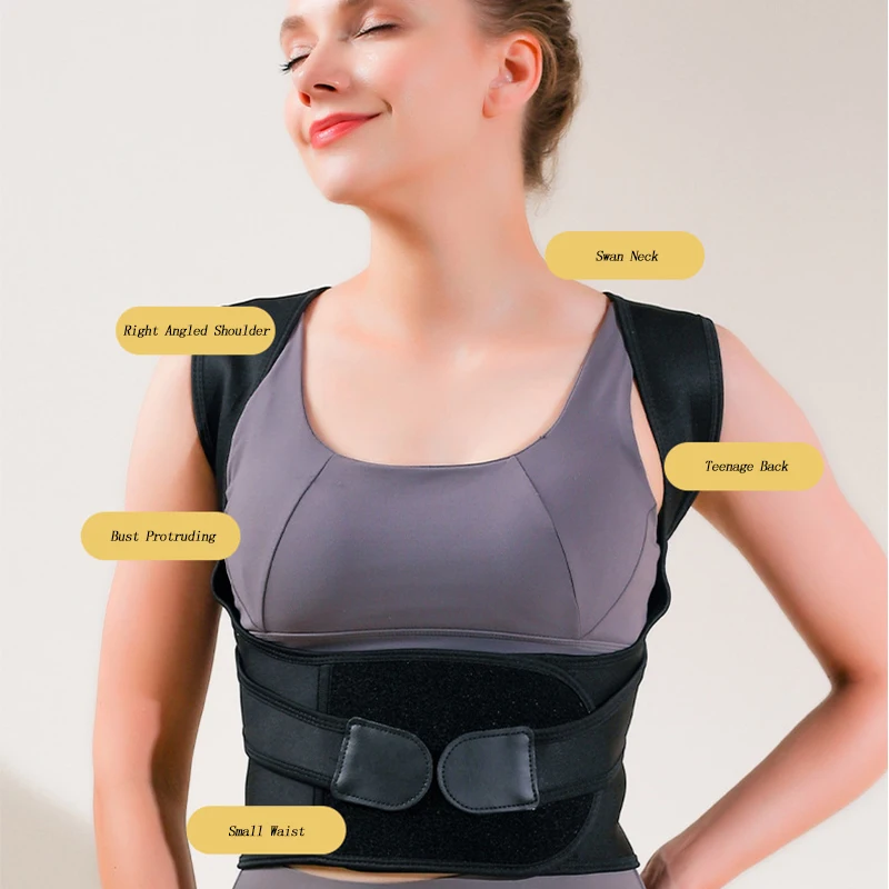 Adjustable Back Shoulder Posture Corrector Belt Clavicle Spine Support Reshape Your Body Home Office Sport Upper Back Neck Brace