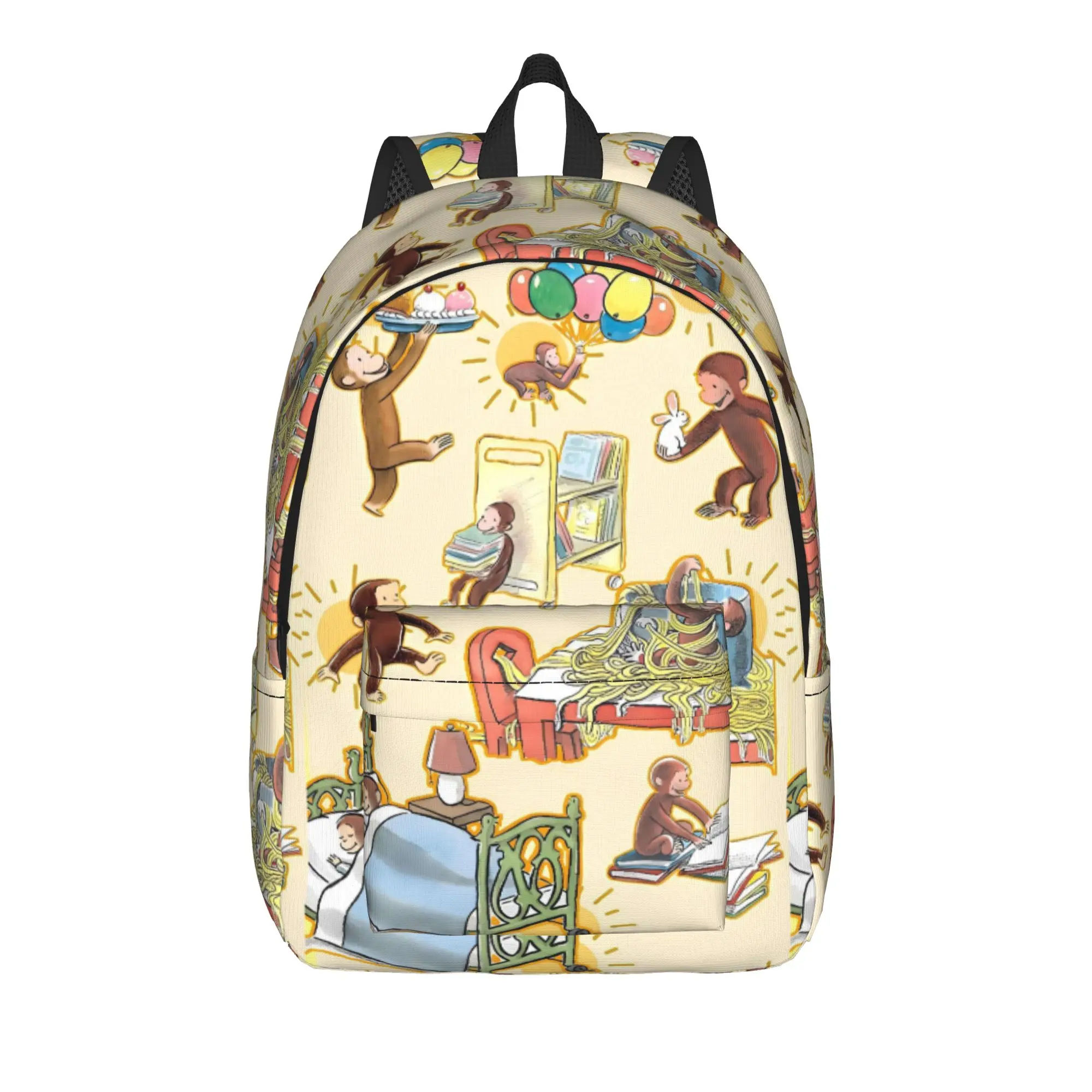 C-Curious George Backpack  Aesthetic Backpacks Female University Breathable School Bags High Quality Rucksack