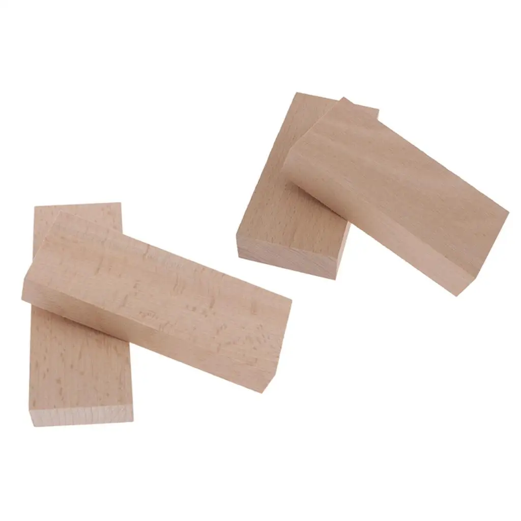 Craft Wood Block Unfinished Beech Wooden Shapes Rectangle Plaque for Kids Creative Building Games and Home Ornament Use