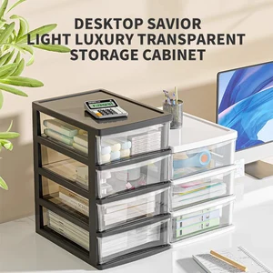 1pc storage box, transparent space economy drawer organizer (2/3/4 layers) office type, home, dormitory, makeup, pens, jewelry, stationary 6 Main Sales Child Organizer - №5