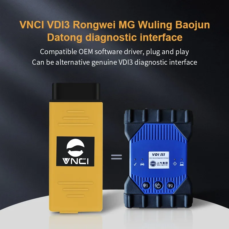 VNCI VDI3 for Rongwei MG Wuling Baojun Datong Diagnostic Interface Support DoIP and CANFD Protocol,Fit for SAIC group Software