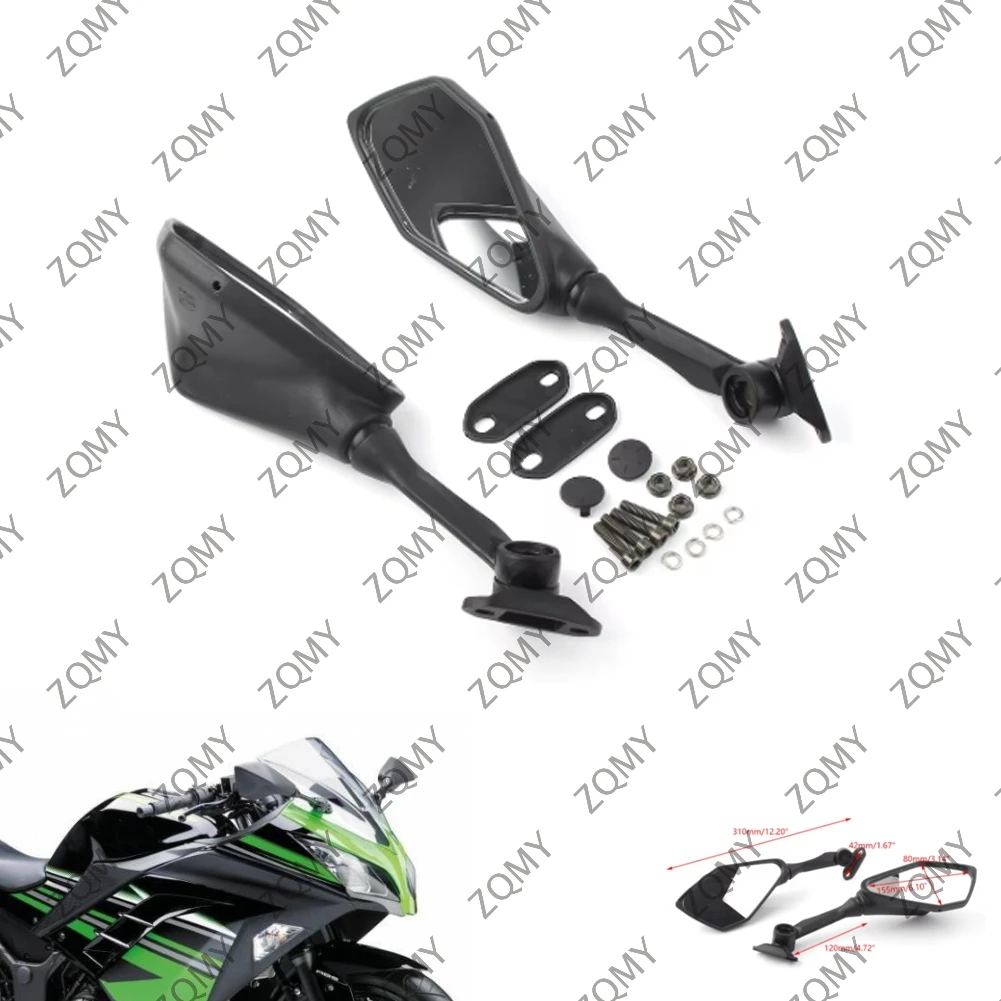 Motosiklet dikiz dikiz aynası EX 250 300 Moto yan aynalar için Kawasaki Ninja ZX6R ZX636 300R EX250 EX300 2013-2016 2017
